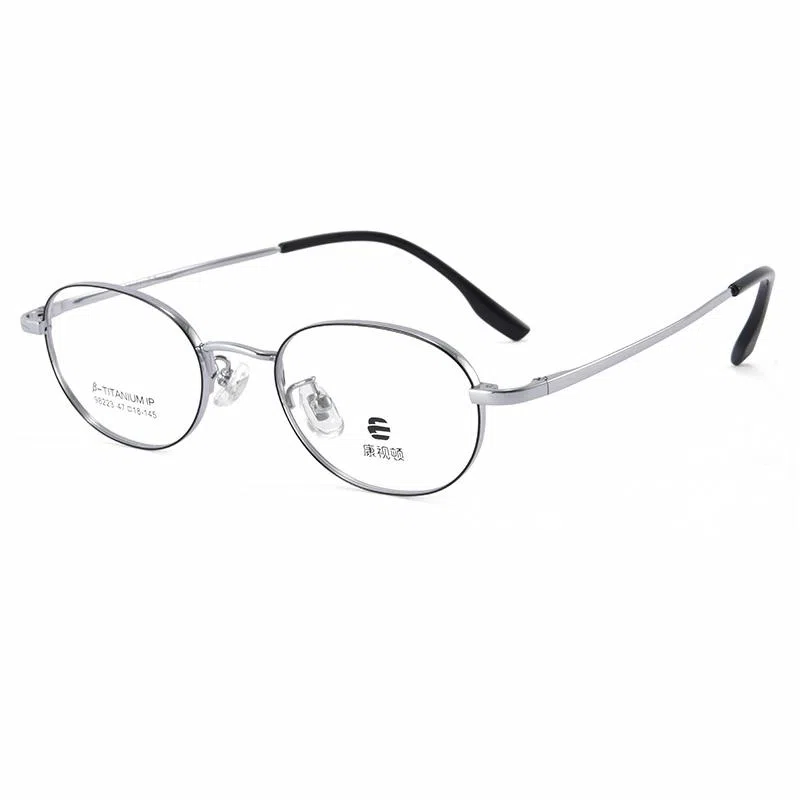 【联系客服可选配镜套餐】 康视顿 轻盈书呆椭圆框 β钛 光学镜架 女款