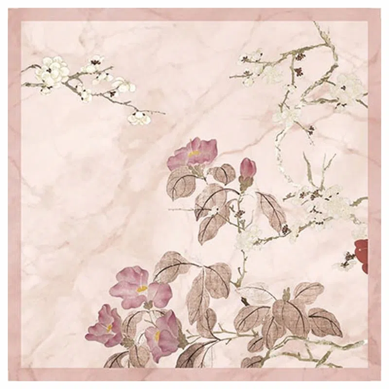 上海故事 十二花令印花百搭真丝小方巾礼盒装 丝巾 女款