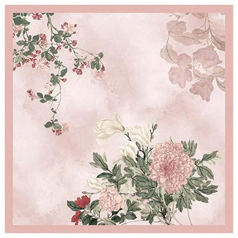 上海故事 十二花令印花百搭真丝小方巾礼盒装 丝巾 女款