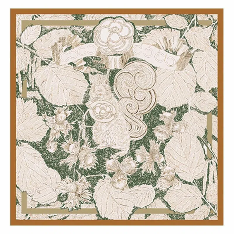 上海故事 艺术浪潮印花真丝小方巾高级感礼盒装 丝巾 女款