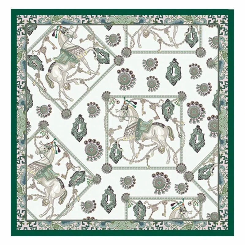 上海故事 艺术浪潮印花真丝小方巾高级感礼盒装 丝巾 女款