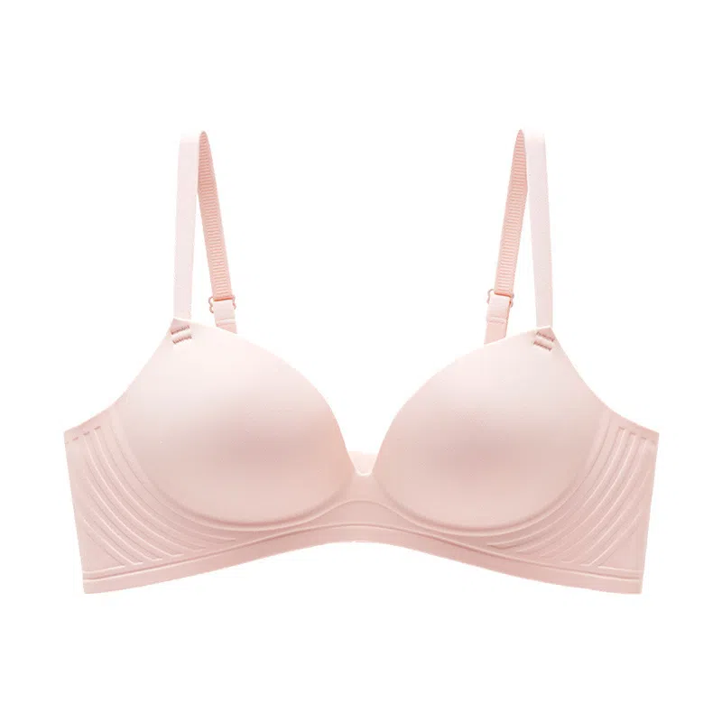 花蔓色 无痕小胸聚拢手掌杯上托无钢圈果冻条文胸 女款