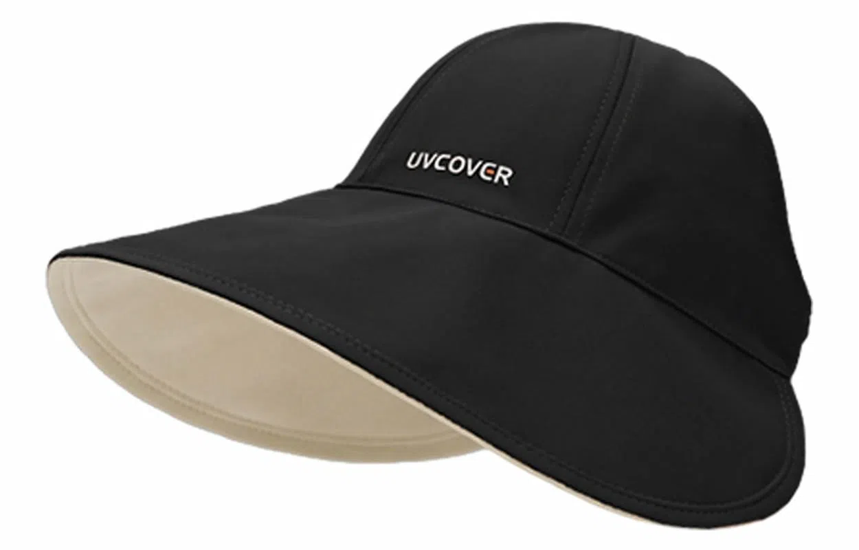 优幽兰 日系双面拼色高级感大檐显脸小遮阳帽休闲百搭户外出行防紫外线太阳帽素颜遮脸骑车可戴 锦纶 防晒帽 女款