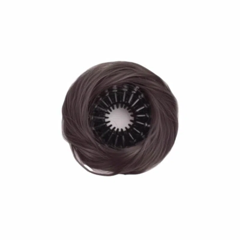 丹琴 鸟巢丸子头假发高颅顶花苞头增发量蓬松随意收缩盘发神器 高温丝 发圈 女款