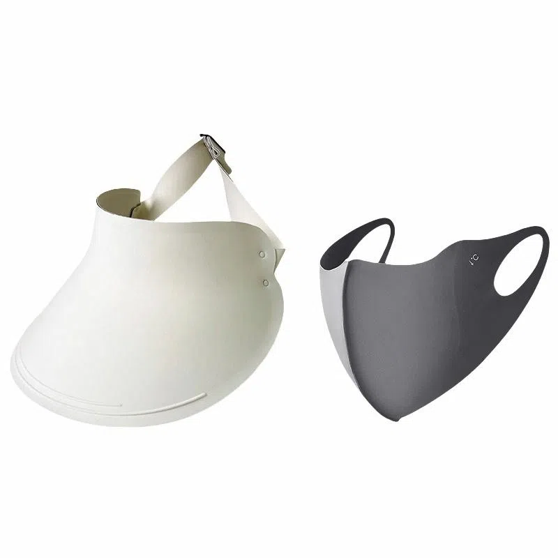 钓鱼熊 日系空顶户外防紫外线大帽檐遮阳帽无痕一体太阳帽 聚酯纤维 防晒帽 男女同款情侣款