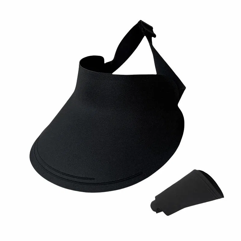 钓鱼熊 日系空顶户外防紫外线大帽檐遮阳帽无痕一体太阳帽 聚酯纤维 防晒帽 男女同款情侣款