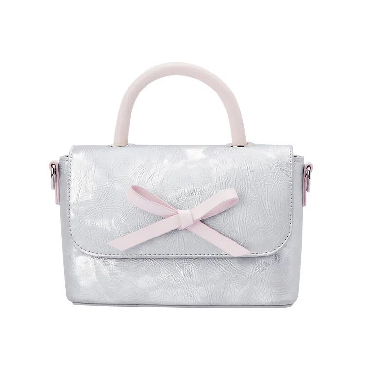 森马 蝴蝶结小方包 合成革 单肩包百搭通勤斜挎包手提包 中号 女款 多色