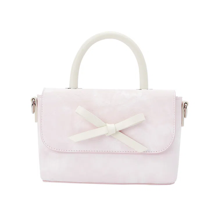 森马 蝴蝶结小方包 合成革 单肩包百搭通勤斜挎包手提包 中号 女款 多色