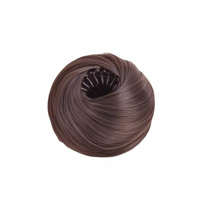 丹琴 鸟巢丸子头假发高颅顶花苞头增发量蓬松随意收缩盘发神器 高温丝 发圈 女款