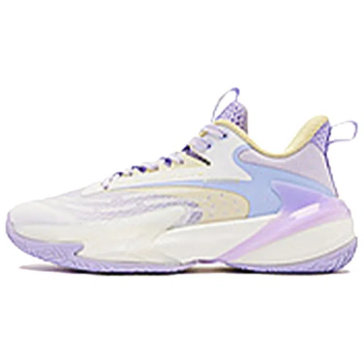 Jordan Low Basketball Shoes Women's Purple White Yellow