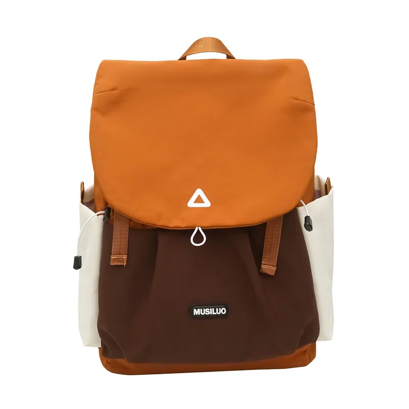 笛贝嘉 小众设计感撞色休闲旅行背包高级感 尼龙 双肩包 大号 男女同款情侣款 多色