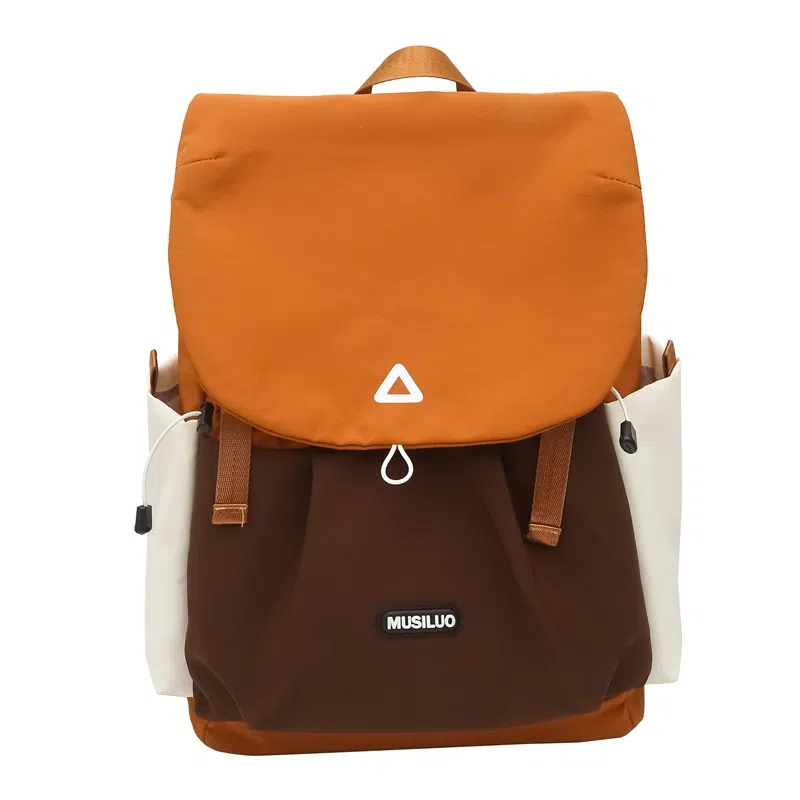 笛贝嘉 小众设计感撞色休闲旅行背包高级感 尼龙 双肩包 大号 男女同款情侣款 多色