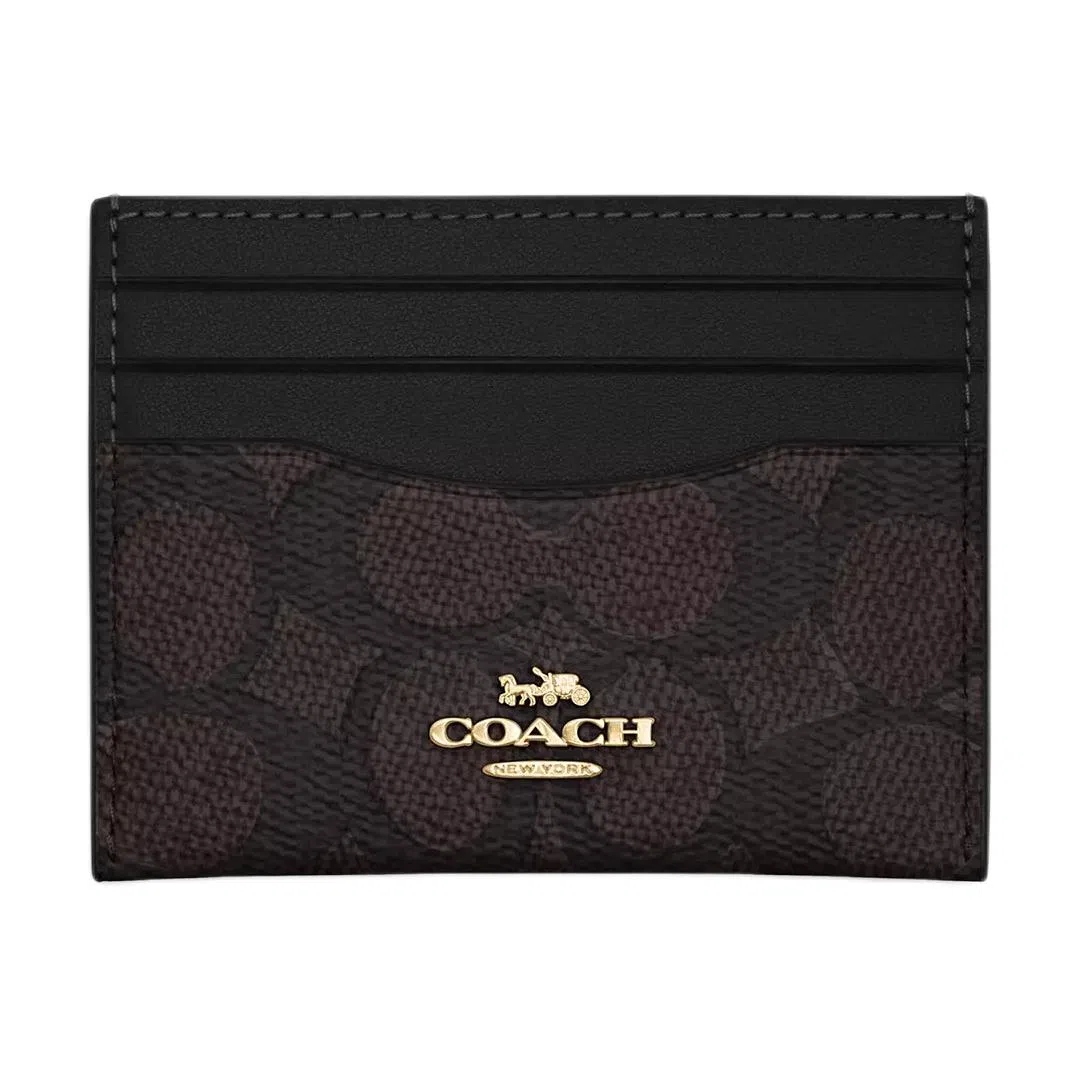 COACH Logo Multi-Card Mini Wallet Black