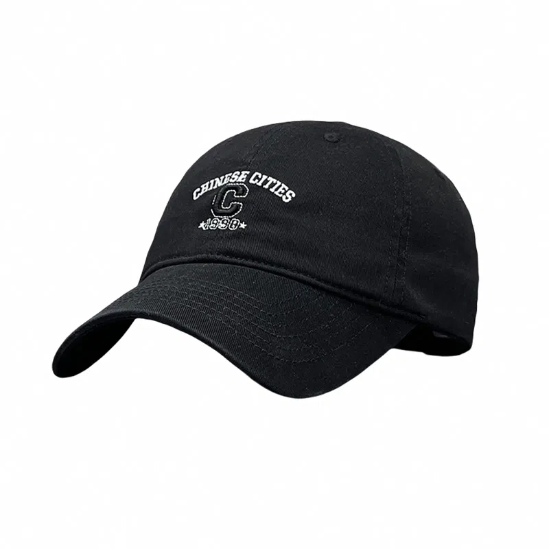 北极绒 美式复古学院风立体刺绣显脸小遮阳大头围时尚潮流 棉 鸭舌帽 男女同款情侣款