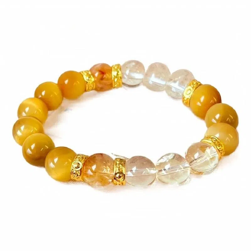 彗时 暴力招财 黄水晶 手串 男女同款情侣款