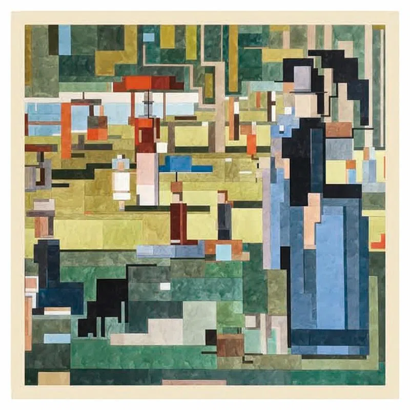 上海故事 城市掠影印花休闲百搭真丝小方巾 丝巾 女款