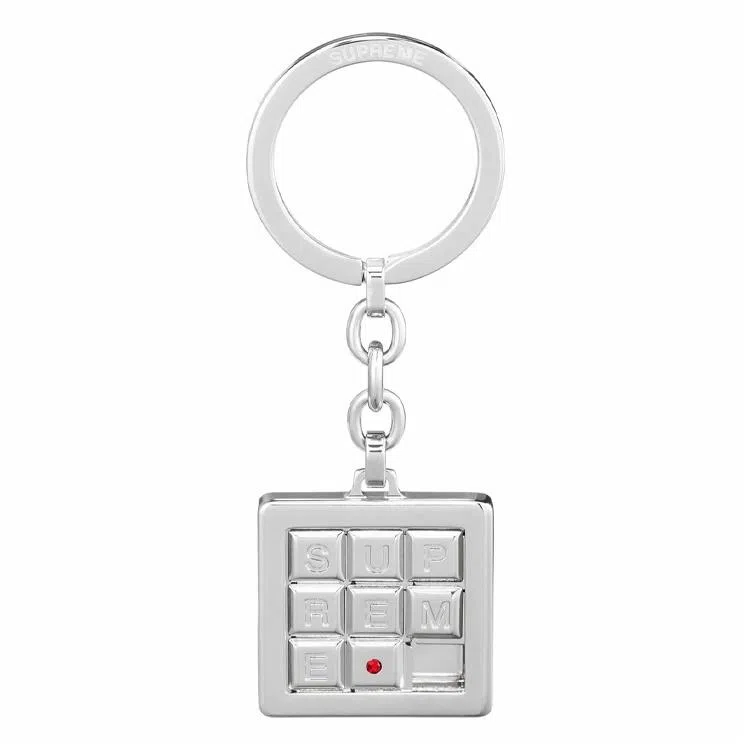 Supreme Puzzle Keychain Silver