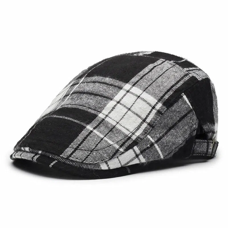 顶瓜瓜 四季平顶中青年纯色遮阳户外休闲 棉 贝雷帽 男女同款情侣款