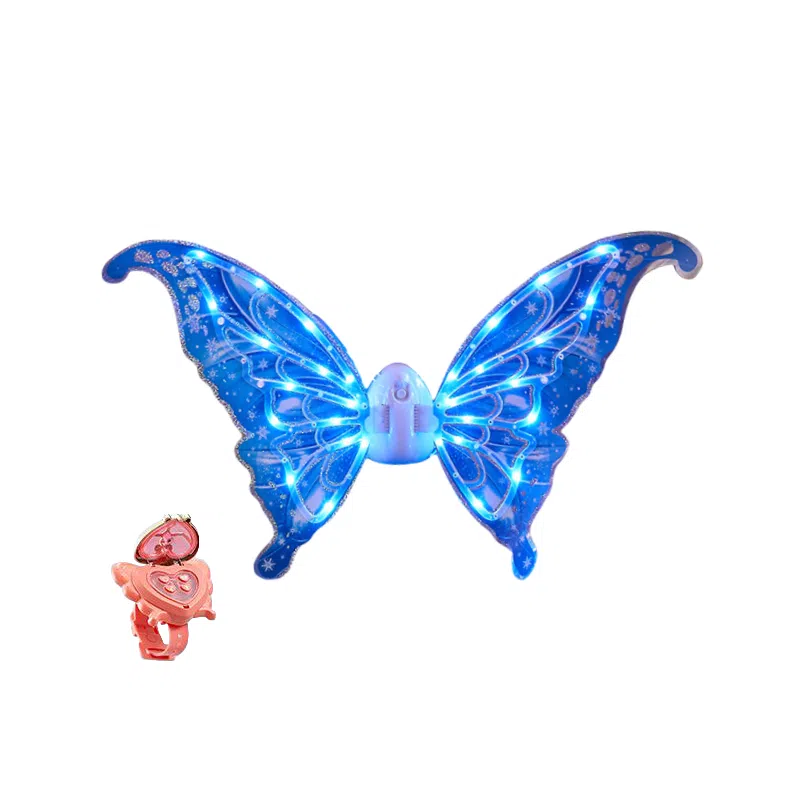 咕轹 小精灵电动翅膀音乐免安装发光天使蝴蝶翅膀背饰 玩具