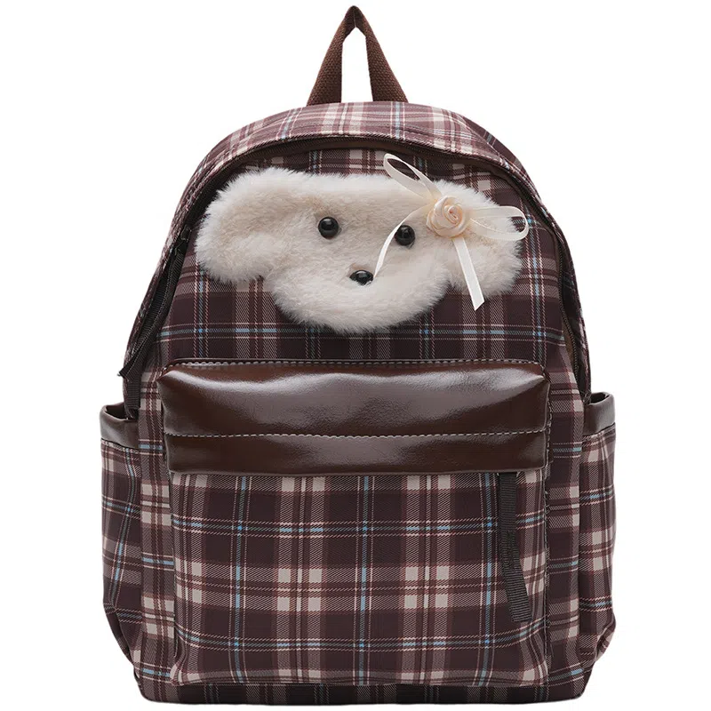 爱尔绅特 百搭休闲复古卡通时尚小众休闲简约日常时尚百搭 尼龙 双肩包 女款 多色