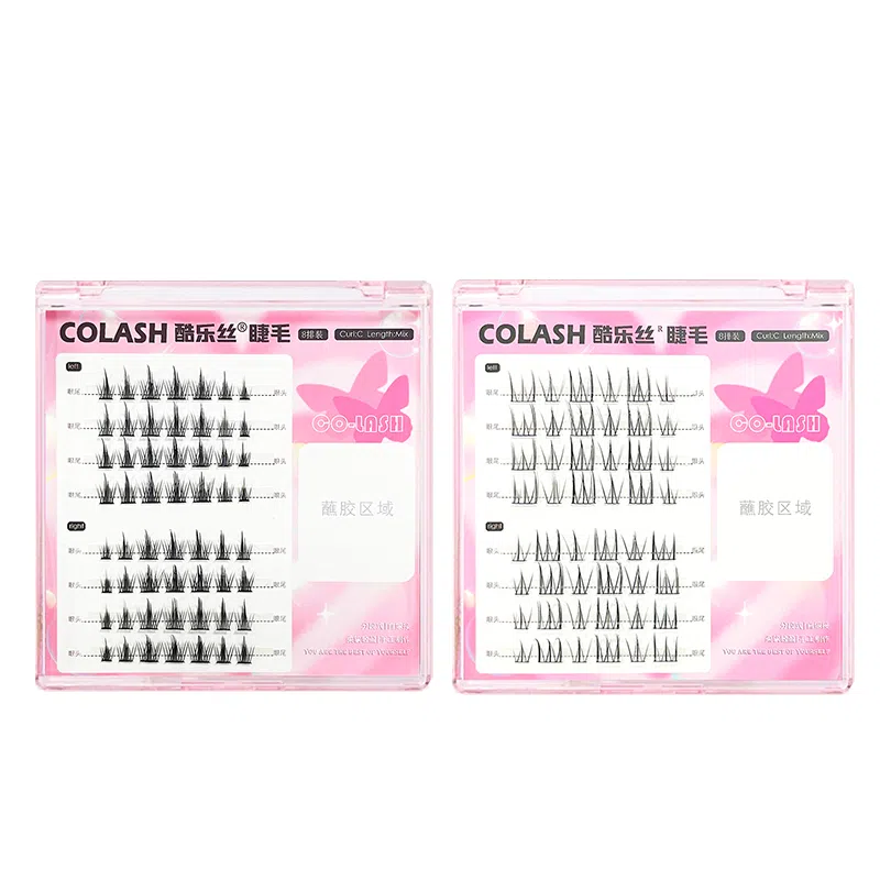 酷乐丝 分段式不规则泰妆+纯欲白月光假睫毛 自然纤长款 个性造型 仿真卷翘 轻盈时尚 两款组合装