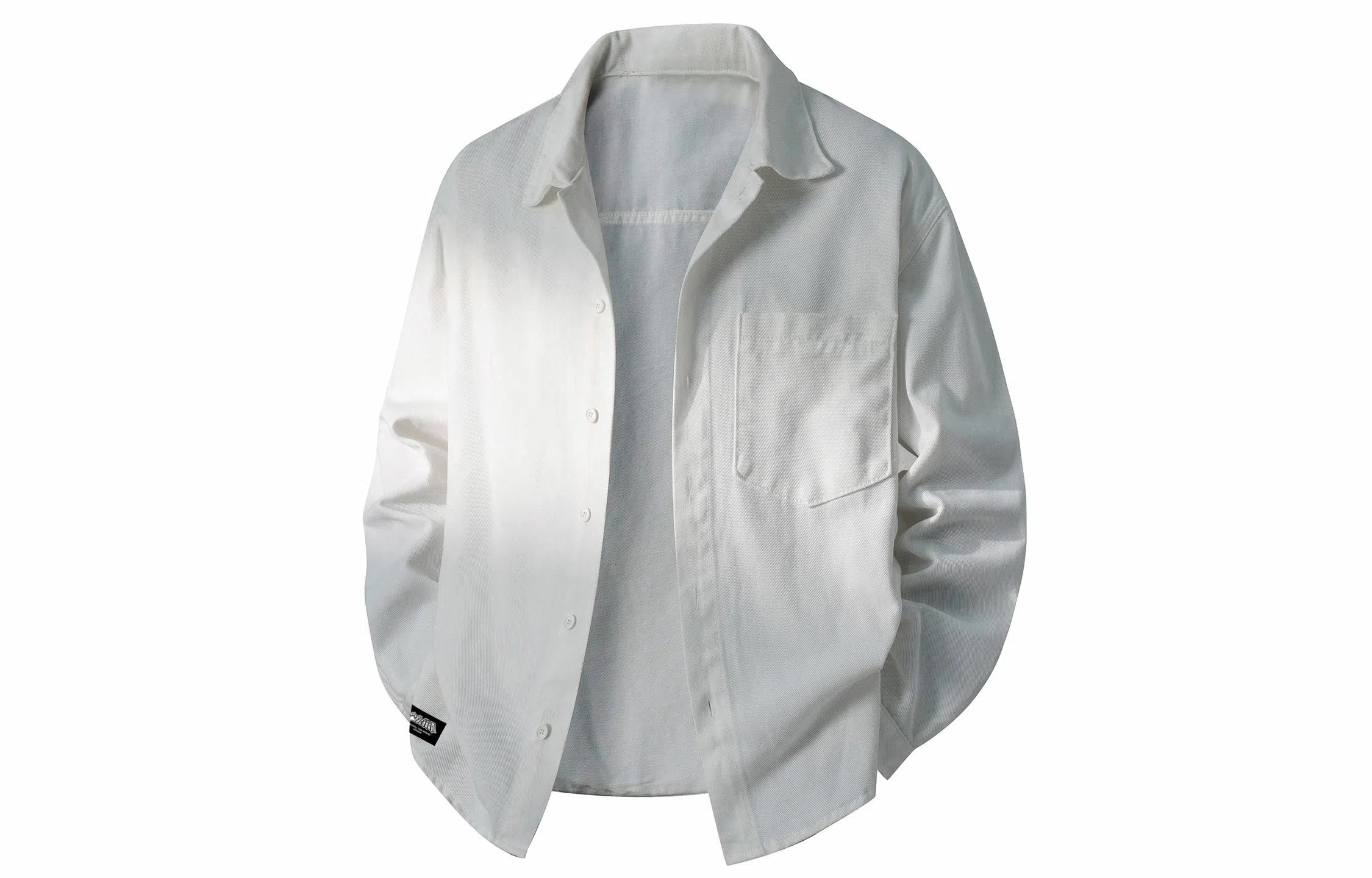 大卫贝肯 美式复古迷彩工装落肩袖翻领宽松牛仔外套 男女同款