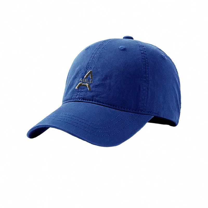 北极绒 复古高顶刺绣大头围显脸小字母时尚潮流遮阳 棉 鸭舌帽 男女同款情侣款