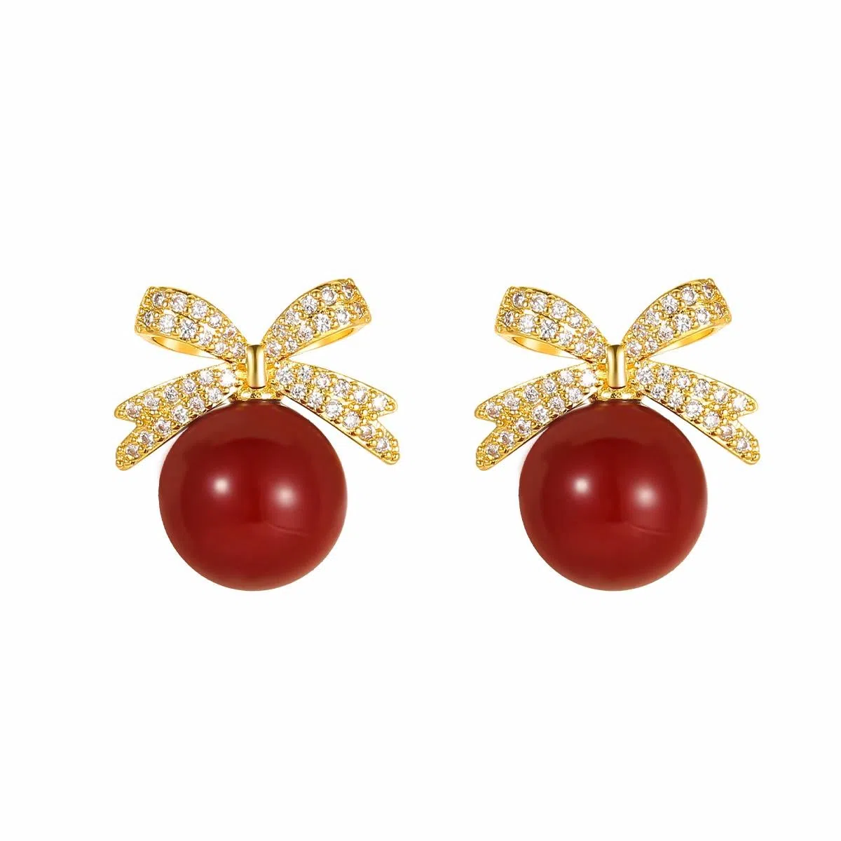 韵系 轻奢小众安可拉红 铜镀金 耳环 女款