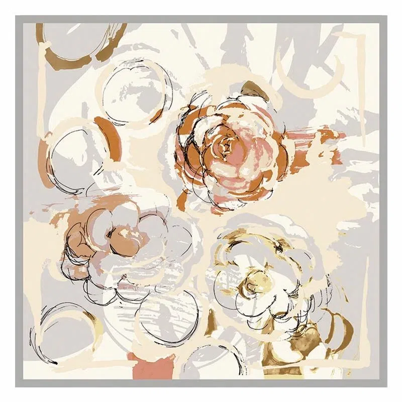 上海故事 茶颜悦色印花真丝高级感大方巾礼盒装 丝巾 女款