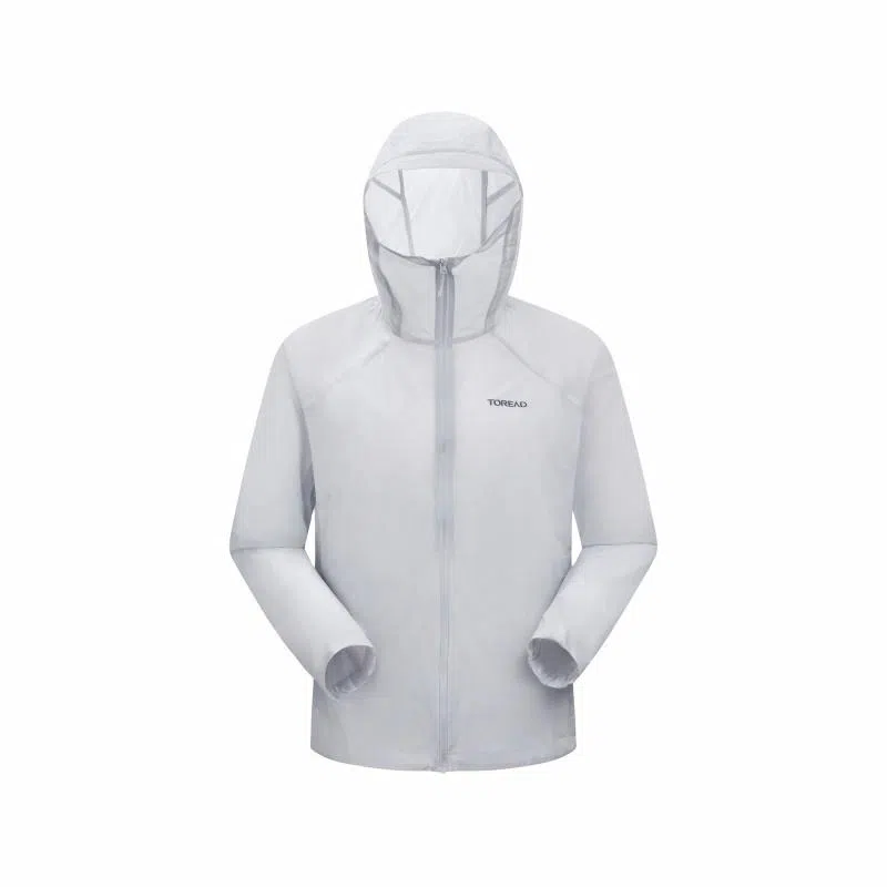 探路者 户外干爽拉链连帽休闲舒适 超轻透气防晒服 男款