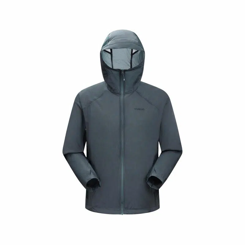 探路者 户外干爽拉链连帽休闲舒适 超轻透气防晒服 男款