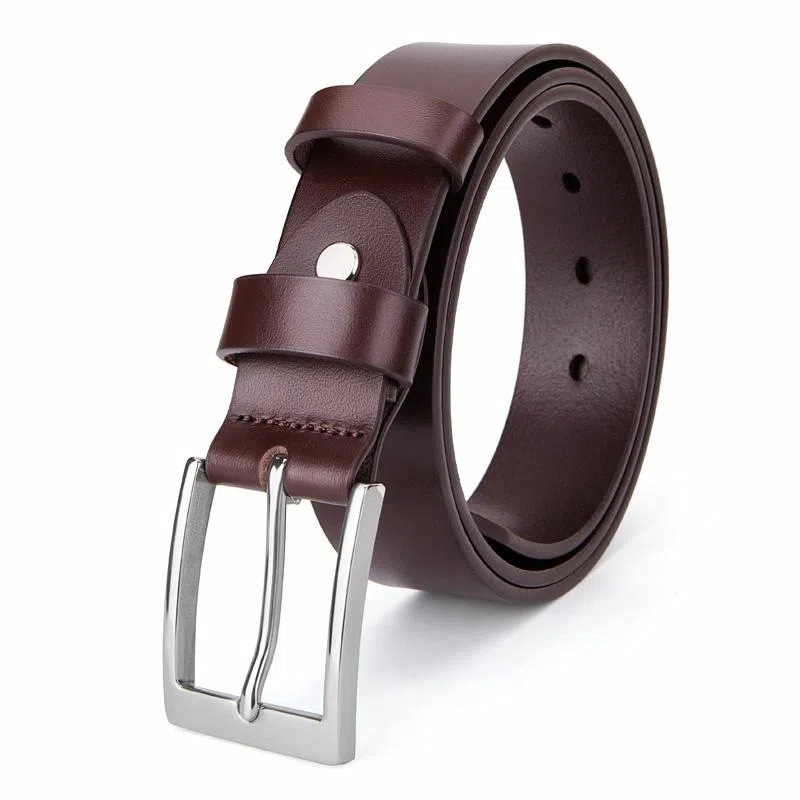 牛当家 针扣简约时尚 皮带 男女同款情侣款