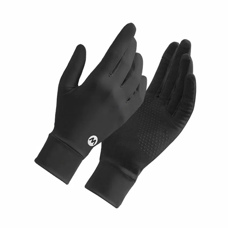 南极人 夏季户外防紫外线冰丝凉感开车骑行防滑遮阳透气轻薄露指触屏 锦纶 防晒手套 女款