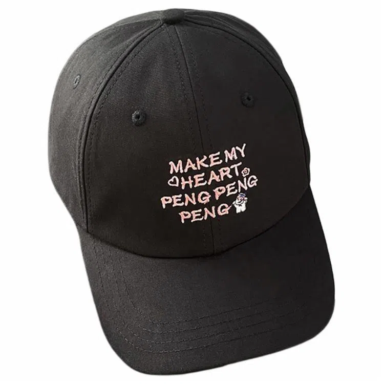 艾佳微 日常可爱小羊字母防晒遮阳帽大头围显脸小韩系简约百搭款 棉 鸭舌帽 男女同款情侣款 多色