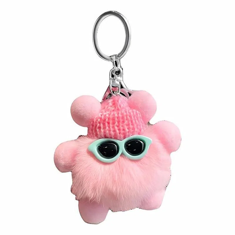 千桐 小煤球包包挂饰 创意卡通玩偶 毛绒 挂件 男女同款情侣款