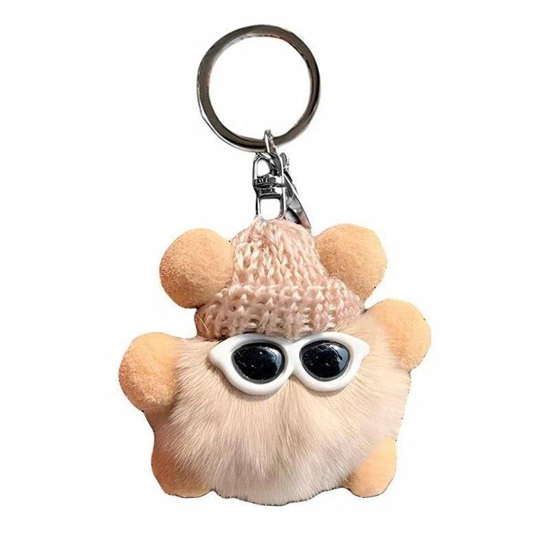 千桐 小煤球包包挂饰 创意卡通玩偶 毛绒 挂件 男女同款情侣款