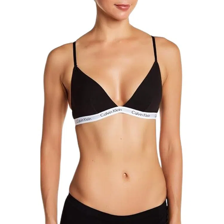 Calvin Klein V-Neck Soft Bra Black