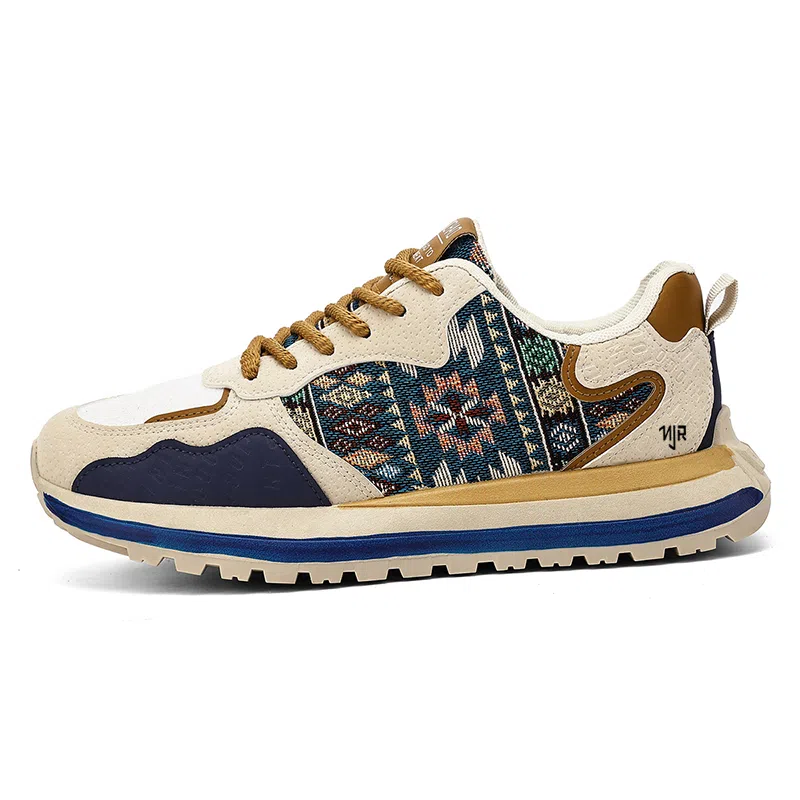 南极人 网布 小众刺绣设计潮流百搭运动厚底 防滑耐磨增高 低帮 生活休闲鞋 男款