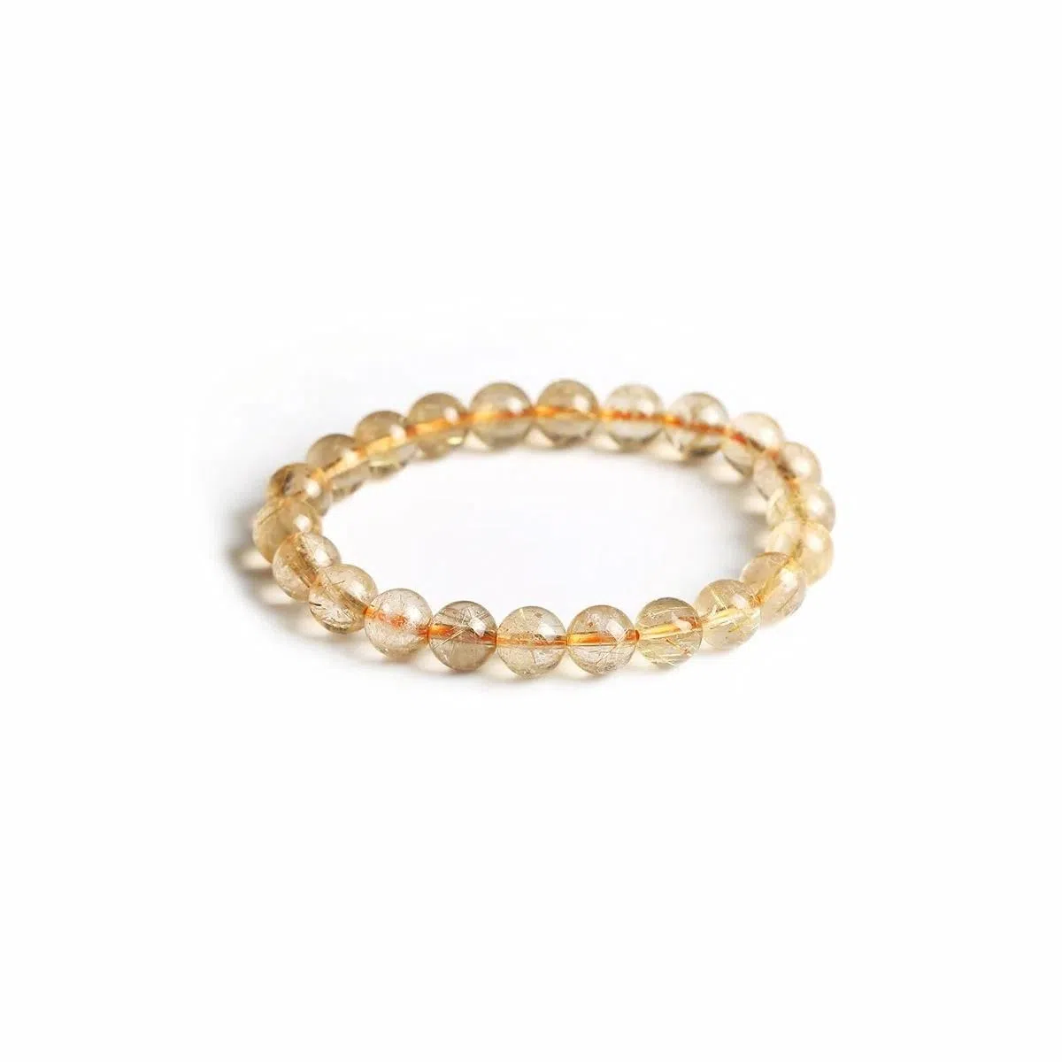 色菲尔 招财吸金串珠 新中式本命精致轻奢简约高级感时尚百搭 日常通勤学生 黄水晶 手串 男女同款情侣款