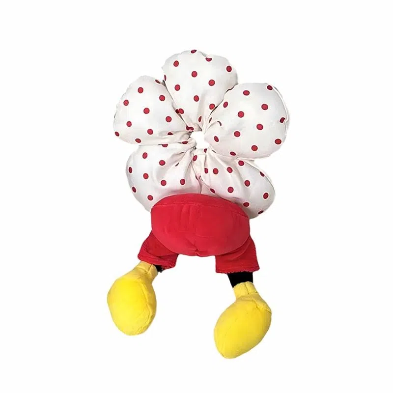 零界 创意老鼠屁股红色波点 拍照腿发饰大肠圈 毛绒 发圈 女款