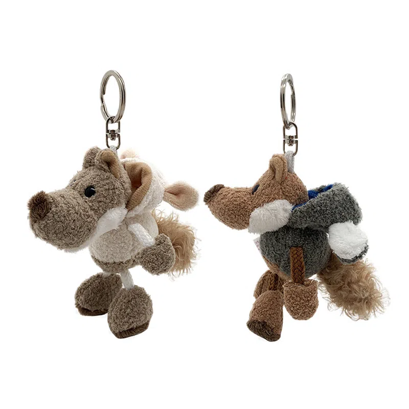 一点潮玩 披着羊皮的狼   迷你钥匙扣 可爱丑萌柔软 玩偶 毛绒挂件