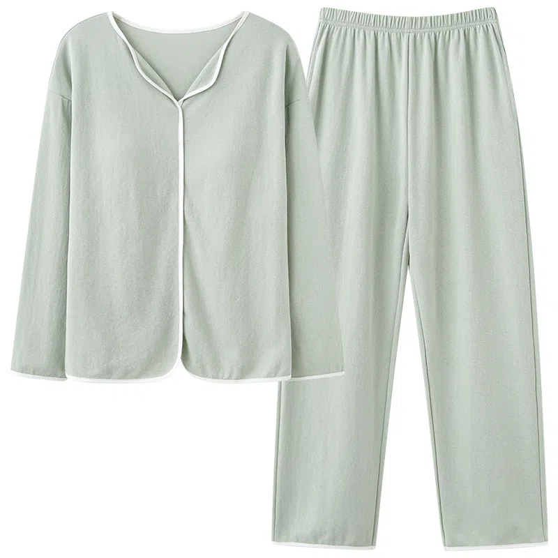 兰缪 带胸垫纯色简约高级感柔软家居服睡衣套装 女款