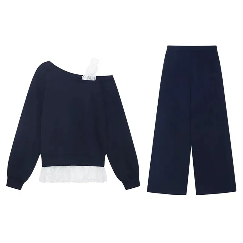 THREE Lace Two-Piece Set