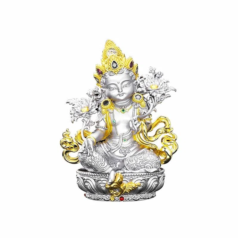 喜三福 绿度母守护神 铜 摆件 男女同款情侣款