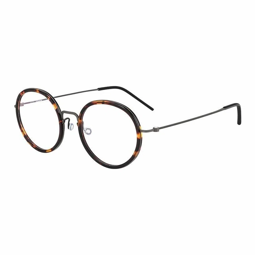 【可配度数】 佐川 时尚复古镜框 遮脸显瘦素颜神器 超轻钛架 可配防蓝光变色 钛 圆形 光学镜架 男女同款情侣款