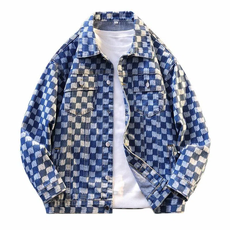 【dme】 简约基础款高级感多口袋翻领宽松休闲排扣港风牛仔外套 男女同款