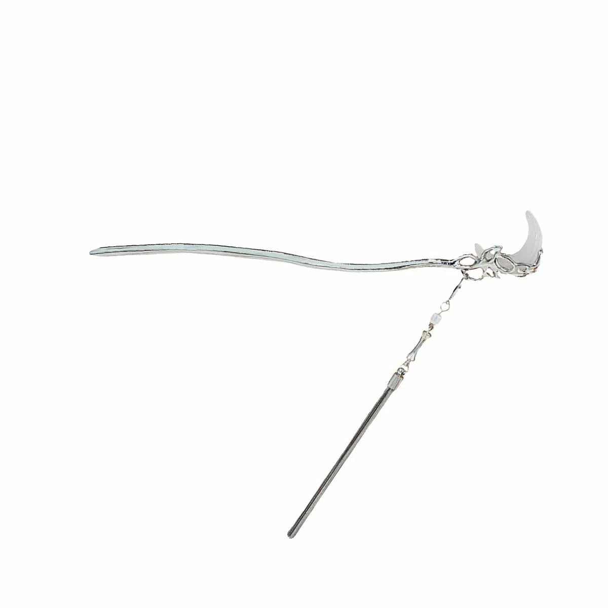 贯古今 新中式月亮中国风旗袍汉服长款钗子高级感挽发日常簪子头饰 合金 发簪 女款