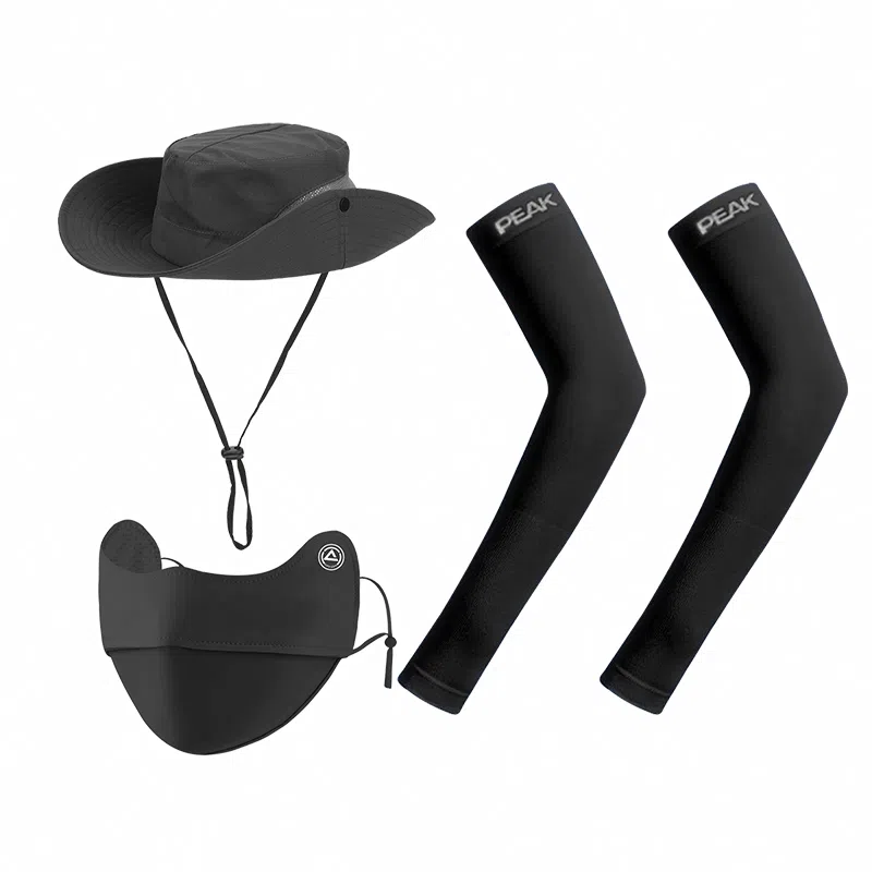 匹克 时尚简约两用防晒登山 聚酯纤维 渔夫帽 男女同款情侣款