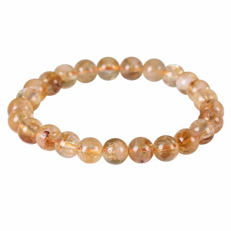 琦珂 有钱花财源滚滚吸金招米 暴富好运金发晶时来运转八方来财闪耀小众寓意 水晶 手串 女款