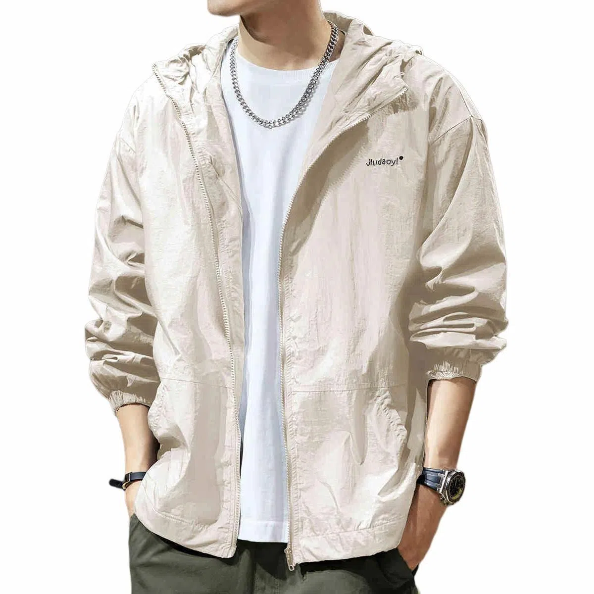 贵色 高端工装户外连帽防晒服 男款